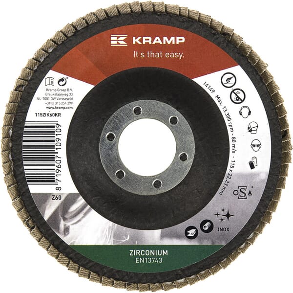 Disque lam. zircon 115mm K60 — réf. 115ZIK60KR
