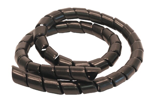 Kryty spirál hadic, plastové, černé, typ KBV