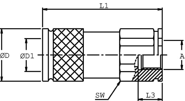 Coupleur face plane fem  3/4" - 1" BSP vue 2