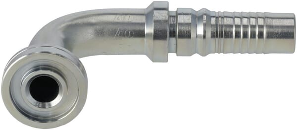 Raccord à sertir 4SH-DN16 avec flasque ø31,8 mm 90° · réf. SFSH16890G2