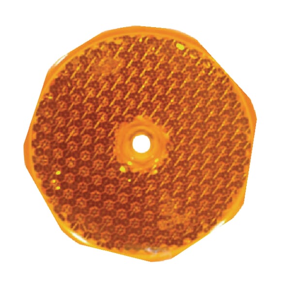 Catadioptre rond orange Ø80mm à visser — réf. 300011010