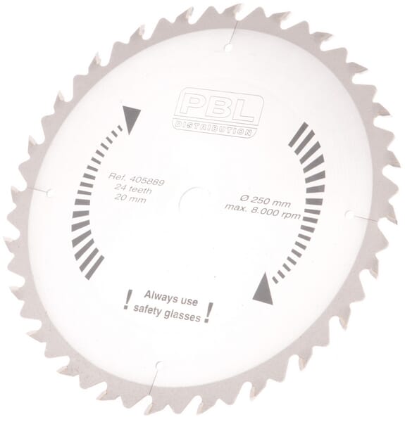 Lame de scie 250x20x2mm 24 dents carbure Widia · réf. FGP015120K