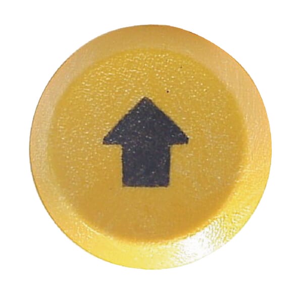 Interrupteur à poussoir, relevage, rond, jaune vue 2