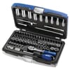 E030707 case with 73 socket wrenches and accessories 1/4"