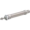 DA round cylinders DIN ISO 6432, outer thread, adjustable cushioning and magnet - bore Ø25mm