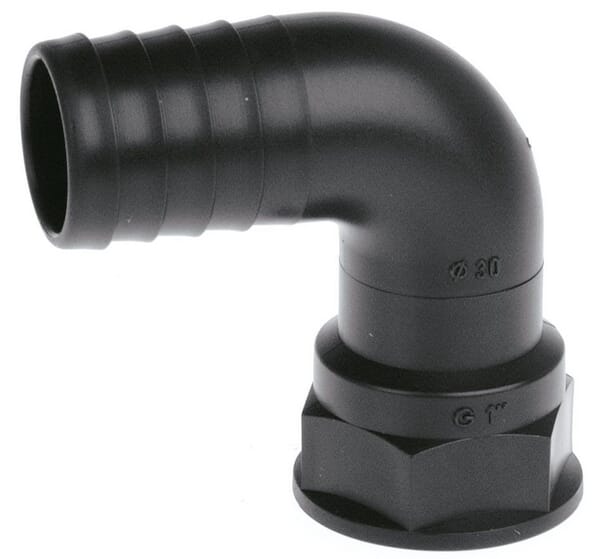 Koleno 90° s hadicovou přípojkou a vnitřním závitem, GEOline
