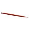 Loader tine, straight, square section 45x985mm, pointed tip with M30x2mm nut, red, Kverneland