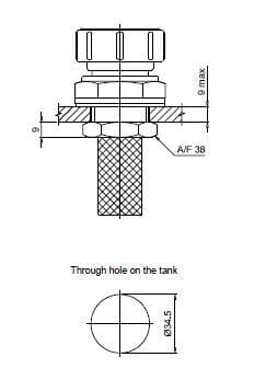 Bouchon de remplissage de réservoir TC50-GAL-90-PROC-70 vue 4