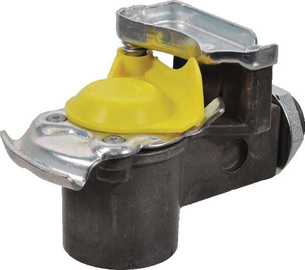 Tête d'attelage avec filtage intégré M16x1,5 jaune - filetage extérieur — réf. 9522010010