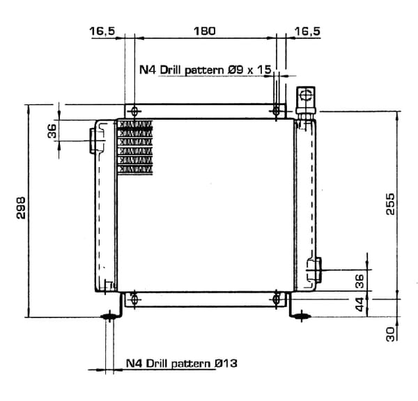 Chladič oleje – typ 2015 – (max. 70 l/min) s by-passem