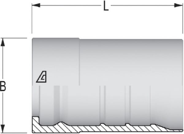 Jupe à sertir Ø55x88,1mm DN32 acier / galvanisé / blanc passivé Alfagomma vue 3