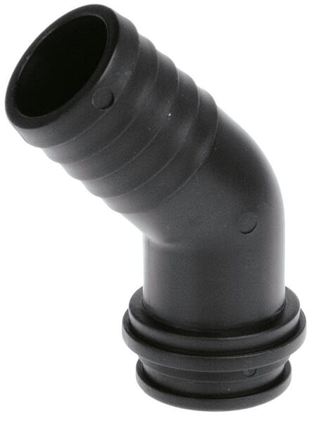 Koleno 45° s hadicovou přípojkou, GEOline, pro sestavu převlečné matice