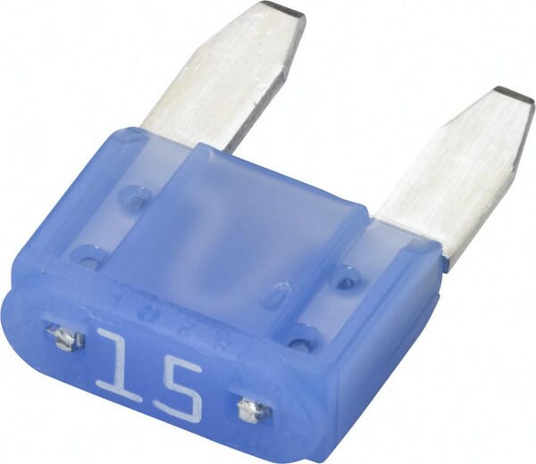 Fusible lame mini 15A longueur 10,9mm bleu pack 50x Hella · réf. 8JS728596151