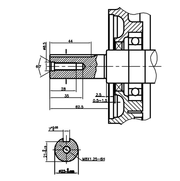 Loncin G390 1-cyl 11 hk 25x60 mm - Vaaka-Akseli Moottorit - G390FAD - 6