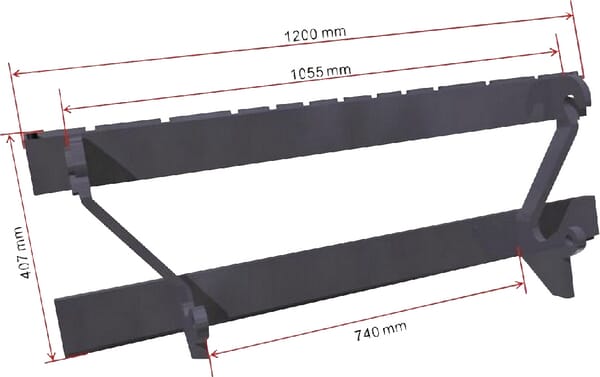 Bâti pour fourche de chargeur 1200/1500kg vue 3