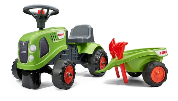 Tracteur Claas avec remorque, pelle et rateau — réf. F212C