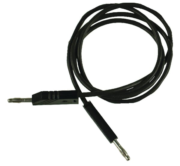 Câble 2 fiches 4mm noir 1m · réf. SML100ZN