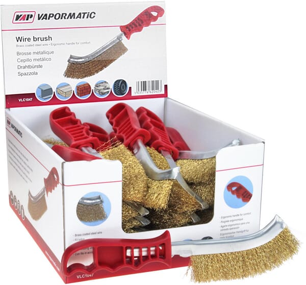Brosse métallique - Manche en plastique (x24) · réf. VLC1047