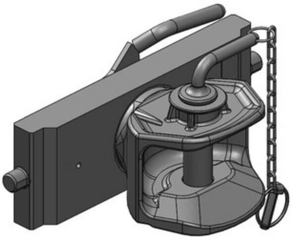 Accouplement remorque 309 mm vue 2