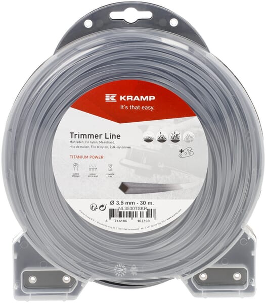 Fil de coupe Ø 3.5mm 30m carré Titanium Power gris Kramp — réf. NL3530TSKR