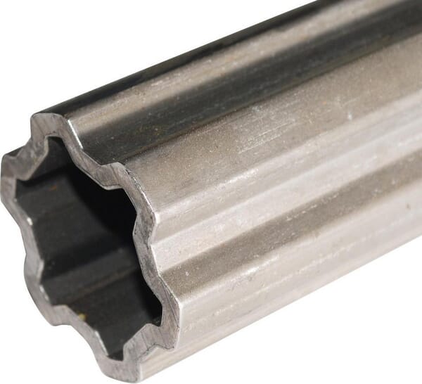 Tube profile étoile  V50/V60 intérieur, diamètre 50,2 x 41,2 x 4,5 mm, longueur : 2 800 mm · réf. 191160700