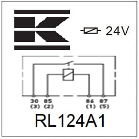 Mini relais 24V, normalement ouvert, 20A, sans support vue 3