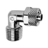 Push-in fitting elbow male taper