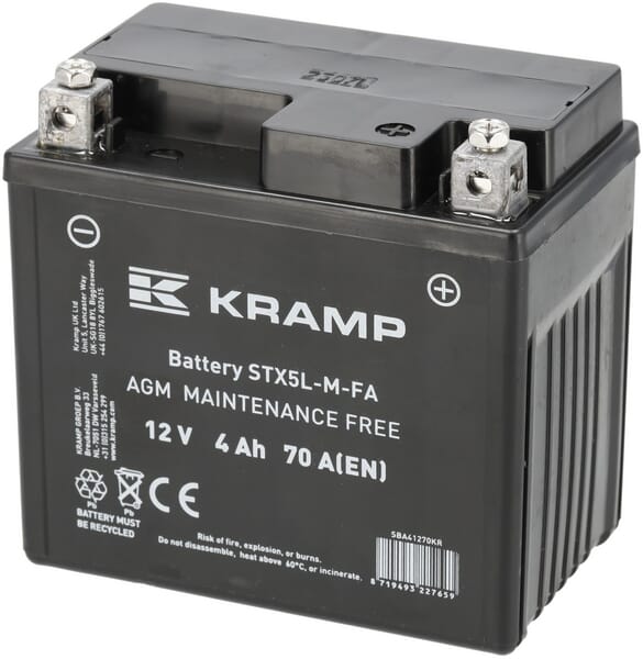 Baterie 12V 4Ah 70A uzavřená Kramp