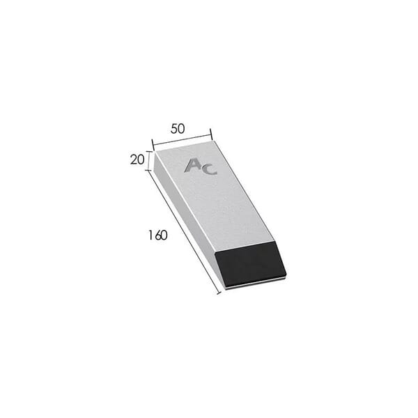 Soc double cœur V 420x100x20 Ø14 · réf. SOC213V