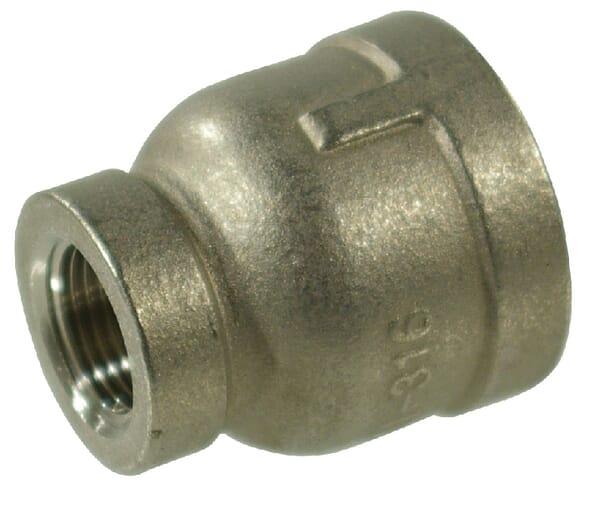 Tvarovka č.240 - Redukce - 2x Vnitřní závit - Nerezová ocel 316