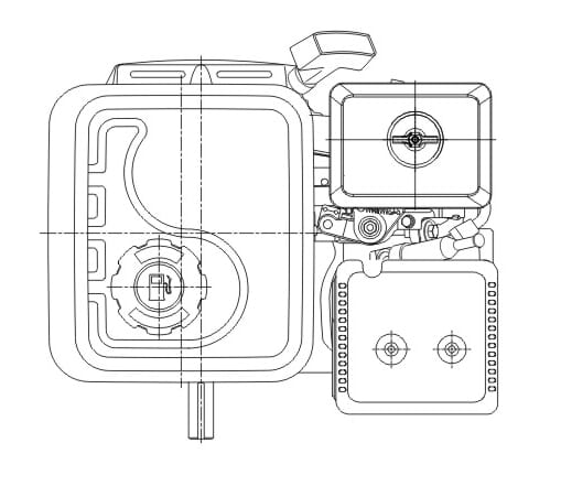 Loncin G270 1-cyl 8 hk 25,4x88 mm - Vaaka-Akseli Moottorit - G270FC - 4