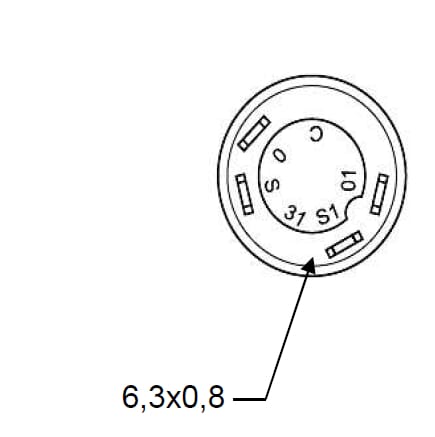 Interrupteur à poussoir, ventilation, rond, jaune vue 4