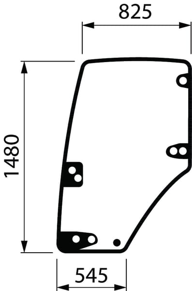 Vitre de porte CNH · réf. 344730A2