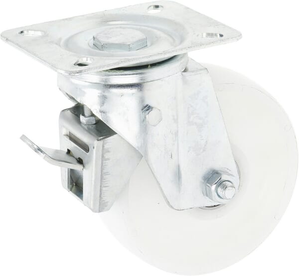 Roue pivotante, roue en polyamide : Ø125x40mm, Fixation de plaque: 115x85mm Load: 150kg, Ro-Carr · réf. WH50NF125