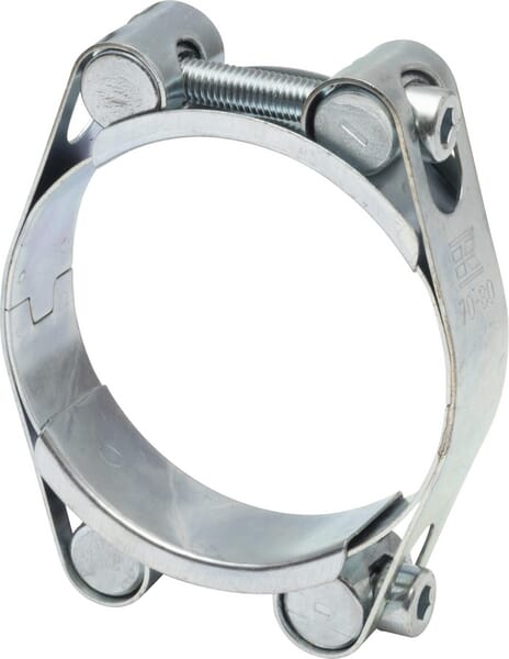 Hadicová spona dvojitá, 70–80 mm, dvojitý šroub, DIN912, pozinkovaná, Kramp