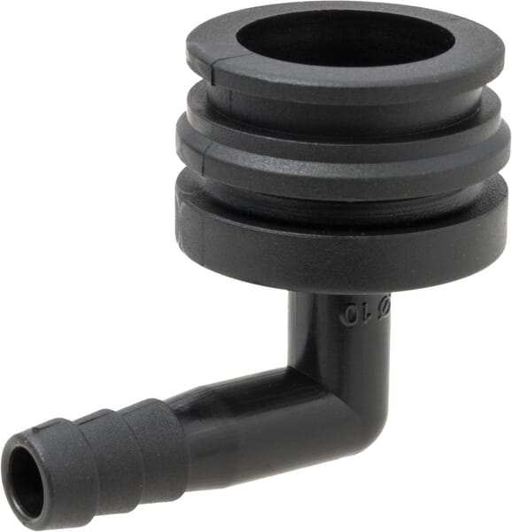 Raccord à fourche, femelle 90° AF3, embout de tuyau 10 mm · réf. 8420301
