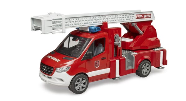 Moteur d'incendie MB Sprinter avec échelle, pompe à eau et module son et lumière — réf. U02673