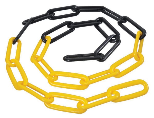 Plastový řetěz žlutý/černý 8mm