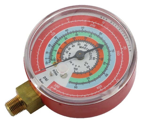 Manomètre 63 mm haute-pression rouge — réf. KL090265