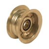 Flat pulleys/tension pulleys with flange with bearing