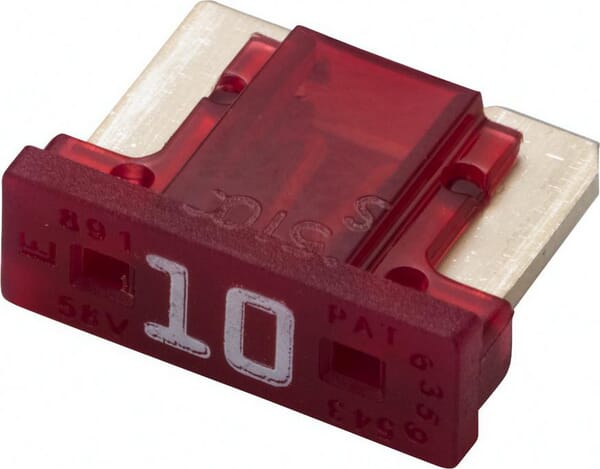 Fusible mini blade low 10A longueur 8,4mm rouge pack 5x Hella · réf. 8JS728596312