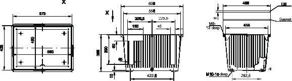 Reservoir en aluminium sans couvercle NG 70 vue 3