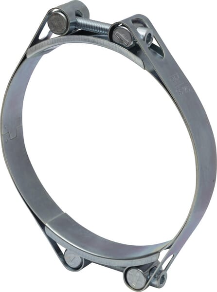 Hadicová spona dvojitá, 135–145 mm, dvojitý šroub, DIN912, pozinkovaná, Kramp