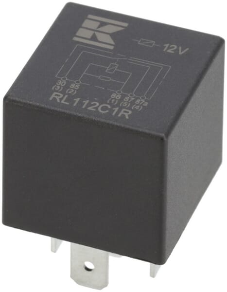 Mini relais 12V, inverseur, 30A/40A, avec résistance, sans support — réf. RL112C1R