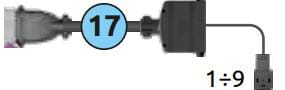Câble de connexion pour 7 fonctions hydrauliques 3m · réf. 4679000191B