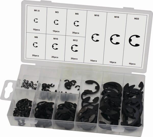 Assortiment de 150 clips en E · réf. 75748STI