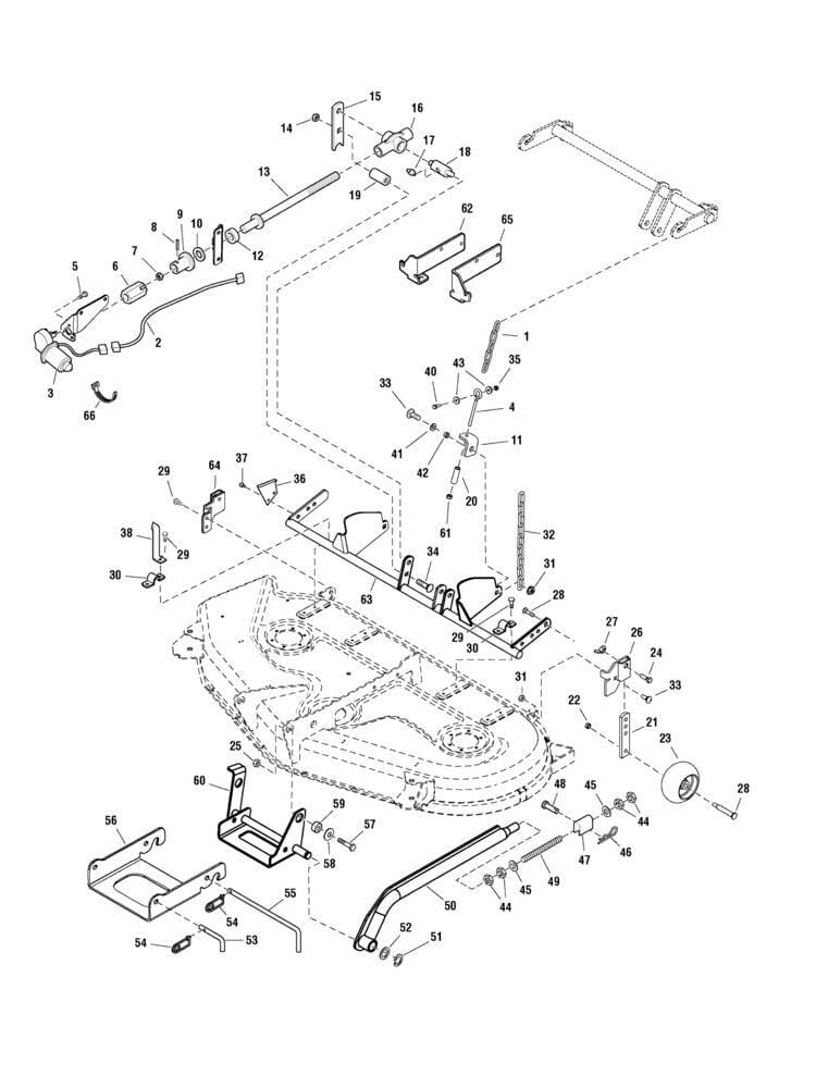Žací jednotka 54" skříň
