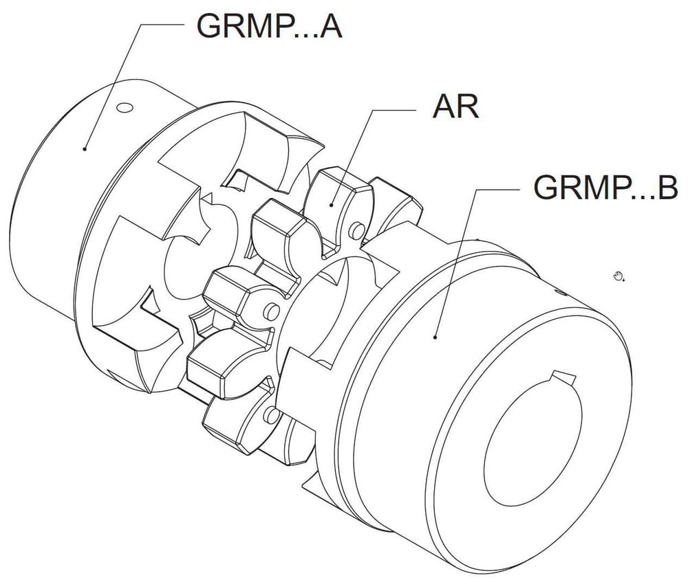 Moyeu GG 65 A alésage pilote vue 2