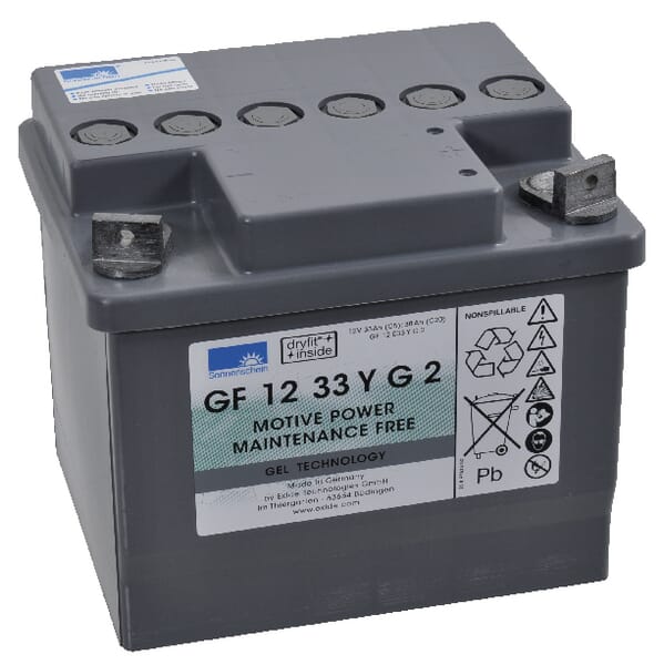 Batterie 12V 38(C20)/33.0Ah(C5) Gel solaire · réf. DF12V40G6