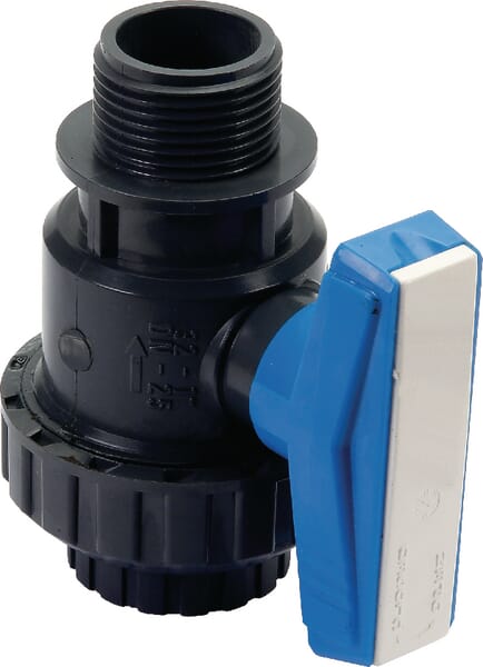 Robinet à bille PVC M1"xF1" simple union vue 2